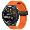 Correa de silicona con hebilla magnética plegable para Huawei Watch GT Runner de 22 mm (naranja)