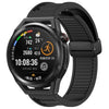 Para Huawei Watch GT Runner Correa de reloj de silicona con hebilla magnética plegable de 22 mm (negro)