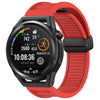 Para Huawei Watch GT Runner Correa de reloj de silicona con hebilla magnética plegable de 22 mm (rojo)