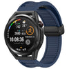 Para Huawei Watch GT Runner Correa de reloj de silicona con hebilla magnética plegable de 22 mm (azul medianoche)
