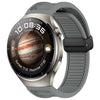 Para Huawei Watch 4 Correa de reloj de silicona con hebilla magnética plegable de 22 mm (gris)