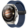 Para Huawei Watch 4 Correa de reloj de silicona con hebilla magnética plegable de 22 mm (azul medianoche)