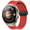 Correa de silicona con hebilla magnética plegable para Huawei Watch 4 Pro de 22 mm (roja)