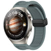 Para Huawei Watch 4 Pro Correa de reloj de silicona con hebilla magnética plegable de 22 mm (Rock Cyan)