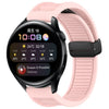 Para Huawei Watch 3 Correa de reloj de silicona con hebilla magnética plegable de 22 mm (rosa)