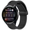 Para Huawei Watch 3 Correa de reloj de silicona con hebilla magnética plegable de 22 mm (negro)