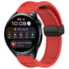 Para Huawei Watch 3 Correa de reloj de silicona con hebilla magnética plegable de 22 mm (rojo)