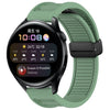Para Huawei Watch 3 Correa de reloj de silicona con hebilla magnética plegable de 22 mm (verde)