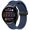 Para Huawei Watch 3 Correa de reloj de silicona con hebilla magnética plegable de 22 mm (azul medianoche)