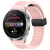 Para Huawei Watch 3 Pro Correa de reloj de silicona con hebilla magnética plegable de 22 mm (rosa)