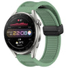 Para Huawei Watch 3 Pro Correa de reloj de silicona con hebilla magnética plegable de 22 mm (verde)