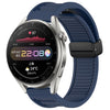 Para Huawei Watch 3 Pro Correa de reloj de silicona con hebilla magnética plegable de 22 mm (azul medianoche)
