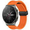 Para Huawei GT2 Pro Correa de reloj de silicona con hebilla magnética plegable de 22 mm (naranja)