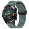 Para Huawei GT2 46 mm 22 mm Correa de reloj de silicona con hebilla magnética plegable (cian roca)