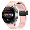 Para Huawei Watch 3 Pro Nueva correa de reloj de silicona con hebilla magnética plegable de 22 mm (rosa)