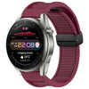 Para Huawei Watch 3 Pro Nueva correa de reloj de silicona con hebilla magnética plegable de 22 mm (rojo vino)
