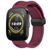 Para Amazfit Bip 5 Correa de reloj de silicona con hebilla magnética plegable de 22 mm (rojo vino)