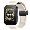 Para Amazfit Bip 5 Correa de reloj de silicona con hebilla magnética plegable de 22 mm (luz de estrella)