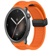 Para Amazfit Balance Correa de reloj de silicona con hebilla magnética plegable de 22 mm (naranja)