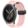 Para Amazfit Balance Correa de reloj de silicona con hebilla magnética plegable de 22 mm (rosa)