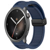 Para Amazfit Balance Correa de reloj de silicona con hebilla magnética plegable de 22 mm (azul medianoche)