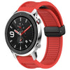 Para Amazfit GTR 4 Correa de reloj de silicona con hebilla magnética plegable de 22 mm (rojo)