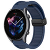 Para Amazfit GTR 3 Correa de reloj de silicona con hebilla magnética plegable de 22 mm (azul medianoche)