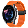 Para Amazfit GTR 3 Pro Correa de reloj de silicona con hebilla magnética plegable de 22 mm (naranja)