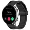 Para Amazfit GTR 2 Correa de reloj de silicona con hebilla magnética plegable de 22 mm (negro)