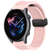 Para Amazfit 3 Correa de reloj de silicona con hebilla magnética plegable de 22 mm (rosa)