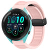 Para Garmin Forerunner 265 Music Correa de reloj de silicona con hebilla magnética plegable de 22 mm (rosa)