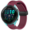 Para Garmin Forerunner 265 Music Correa de reloj de silicona con hebilla magnética plegable de 22 mm (rojo vino)