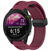 Para Garmin Forerunner 255 Correa de reloj de silicona con hebilla magnética plegable de 22 mm (rojo vino)