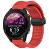 Para Garmin Forerunner 255 Music Correa de reloj de silicona con hebilla magnética plegable de 22 mm (rojo)