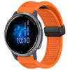 Para Garmin Venu 2 Correa de reloj de silicona con hebilla magnética plegable de 22 mm (naranja)