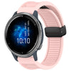 Para Garmin Venu 2 Correa de reloj de silicona con hebilla magnética plegable de 22 mm (rosa)