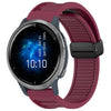 Para Garmin Venu 2 Correa de reloj de silicona con hebilla magnética plegable de 22 mm (rojo vino)