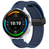 Para Garmin Venu 3 Correa de reloj de silicona con hebilla magnética plegable de 22 mm (azul medianoche)