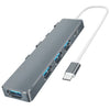 Concentrador expansor ADS-301C USB-C/Tipo-C a USB-C + USB 3.0 + 3 x USB 2.0 (gris)