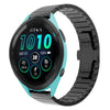 Para Garmin Forerunner 265 22 mm Correa de reloj de aleación con hebilla de mariposa y pintura de una cuenta (negro)