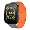 Correa de silicona magnética en forma de I para reloj Amazfit Bip 5 de 22 mm (gris y naranja)