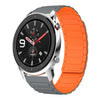 Correa de silicona magnética en forma de I para reloj Amazfit GTR 4 de 22 mm (gris y naranja)