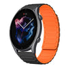 Correa de silicona magnética en forma de I para reloj Amazfit GTR 3 Pro de 22 mm (negra y naranja)