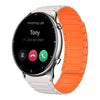 Correa de silicona magnética en forma de I para reloj Amazfit GTR 2 de 22 mm (luz de estrellas y naranja)