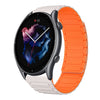Correa de silicona magnética en forma de I para reloj deportivo Amazfit 3 de 22 mm (luz de estrellas y naranja)