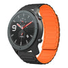 Correa de silicona magnética en forma de I para reloj Amazfit GTR de 47 mm y 22 mm (negra y naranja)