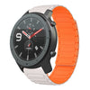 Correa de silicona magnética en forma de I para reloj Amazfit GTR de 47 mm y 22 mm (luz de estrellas y naranja)