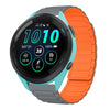 Correa de silicona magnética en forma de I para reloj Garmin Forerunner 265 Music de 22 mm (gris y naranja)