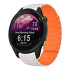 Correa de silicona magnética en forma de I para reloj Garmin Forerunner 255 de 22 mm (luz de estrellas y naranja)