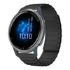 Correa de silicona magnética en forma de I para reloj Garmin Venu 2 de 22 mm (negra)